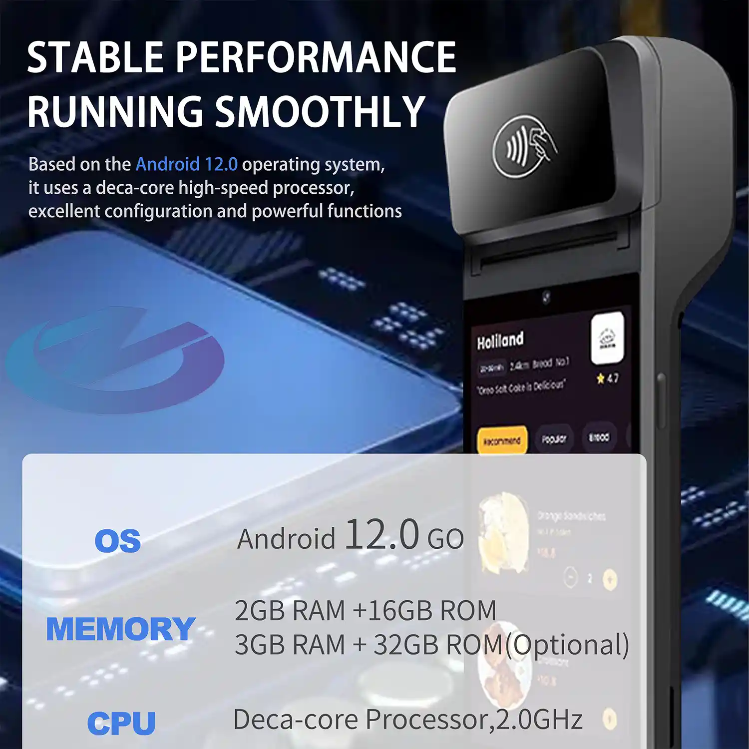 Z92 Android 12.0 Mobile Handheld POS