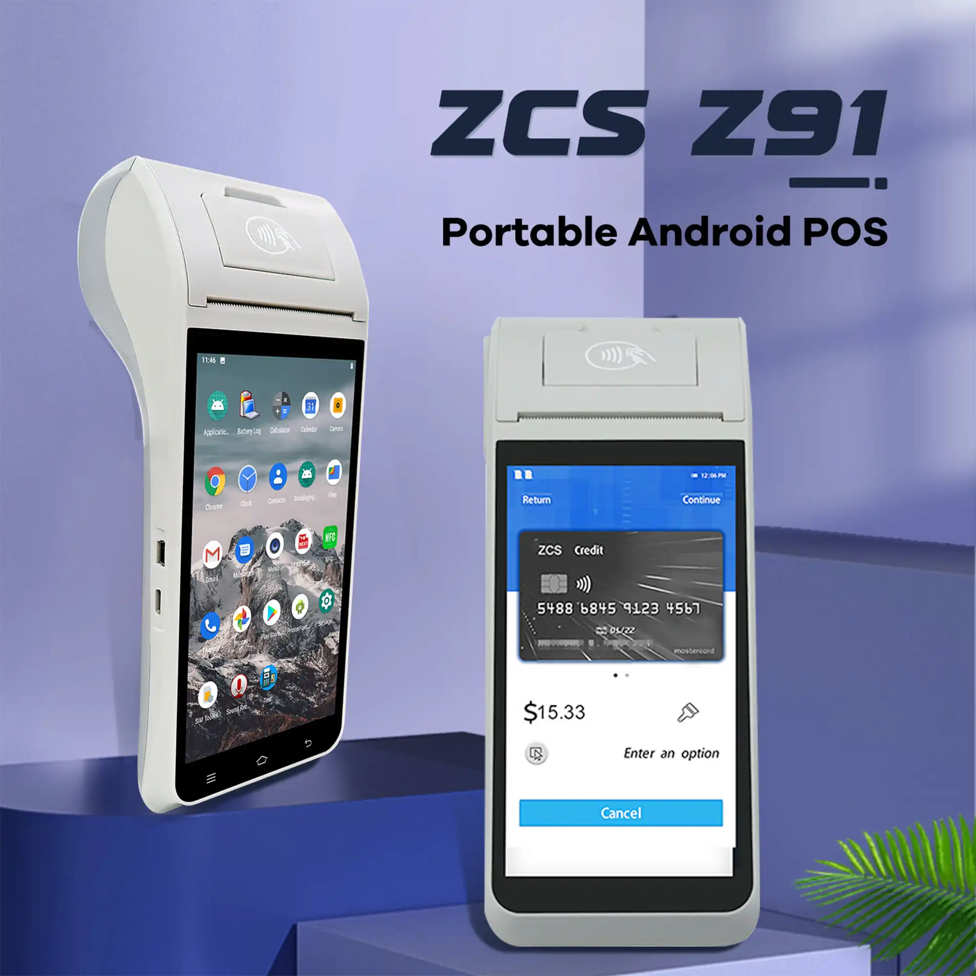 Z91 NFC Barcode Printer Android POS