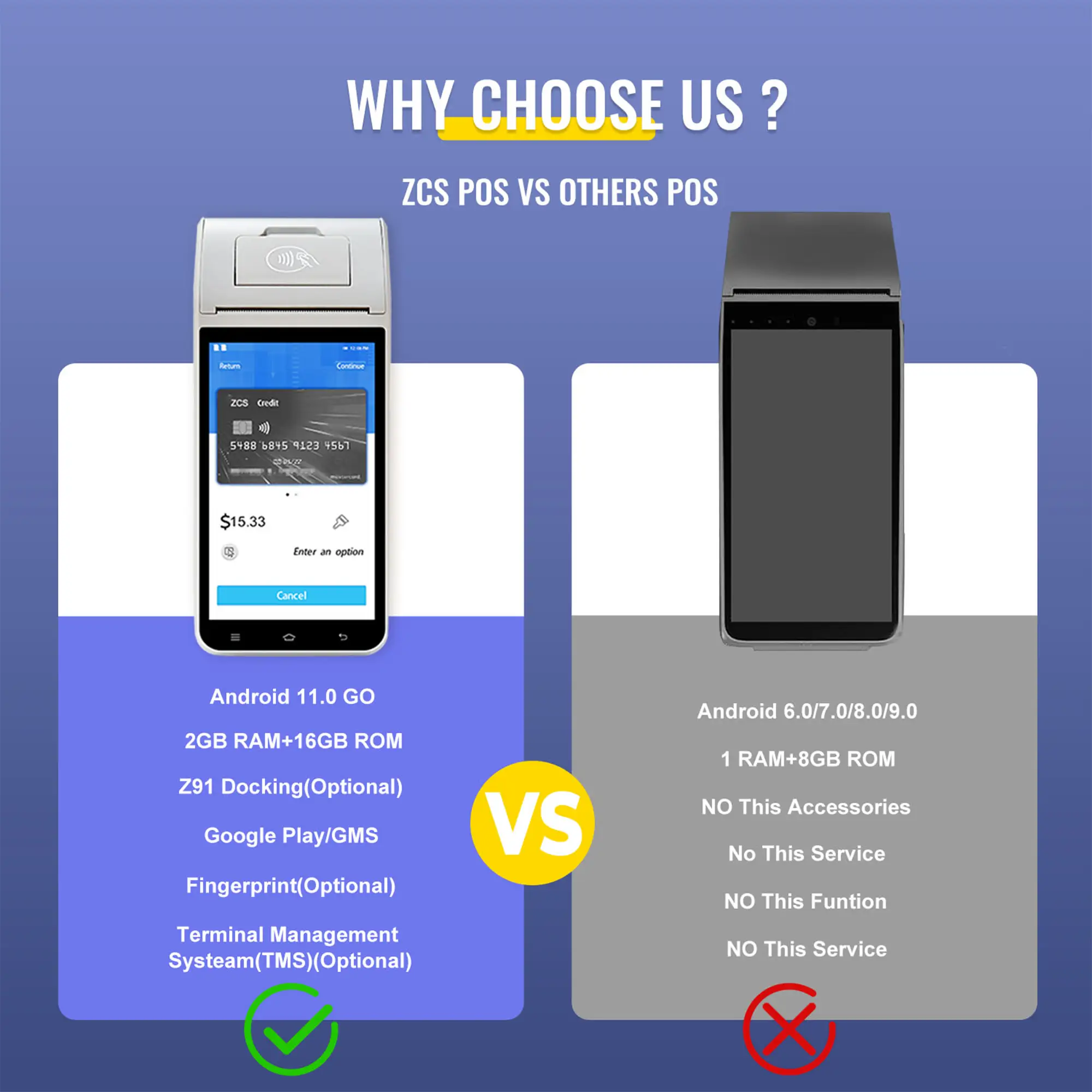 Z91 NFC Barcode Printer Android POS