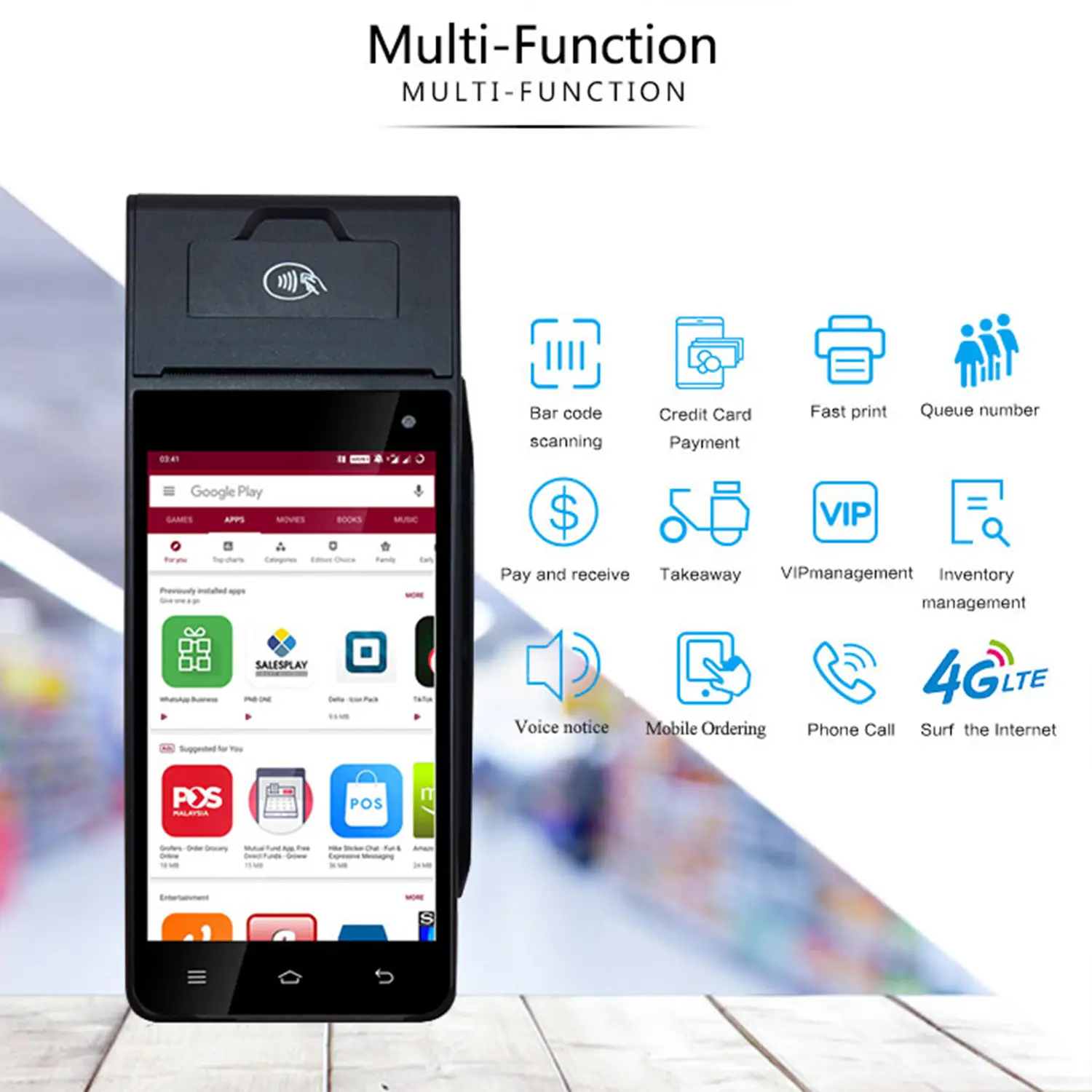 Z90 EMV PCI Credit Card Payment POS