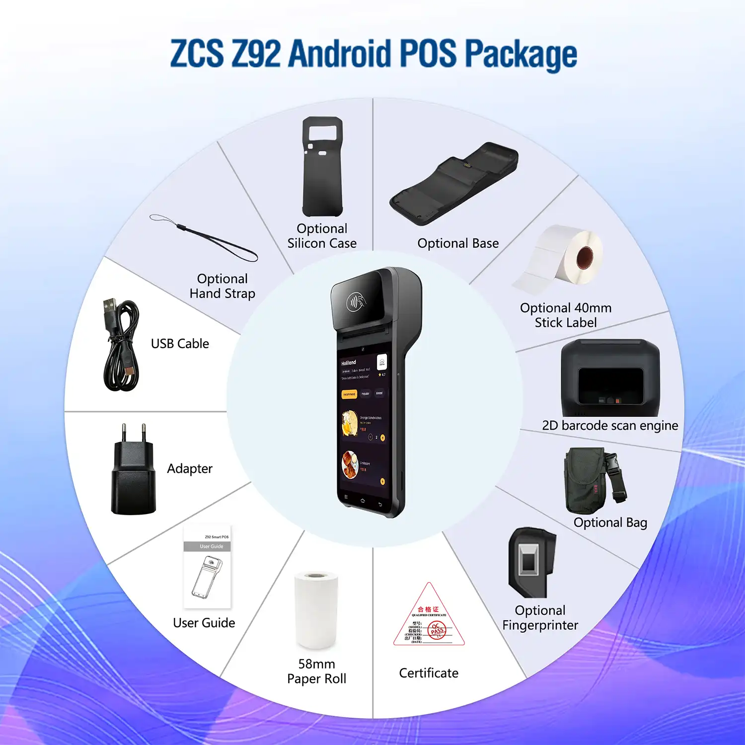 Z92 Android 12.0 Mobile Handheld POS