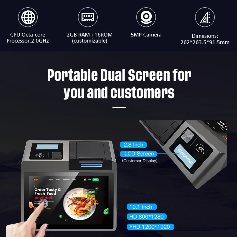 Z100 58mm Restaurant Desktop POS