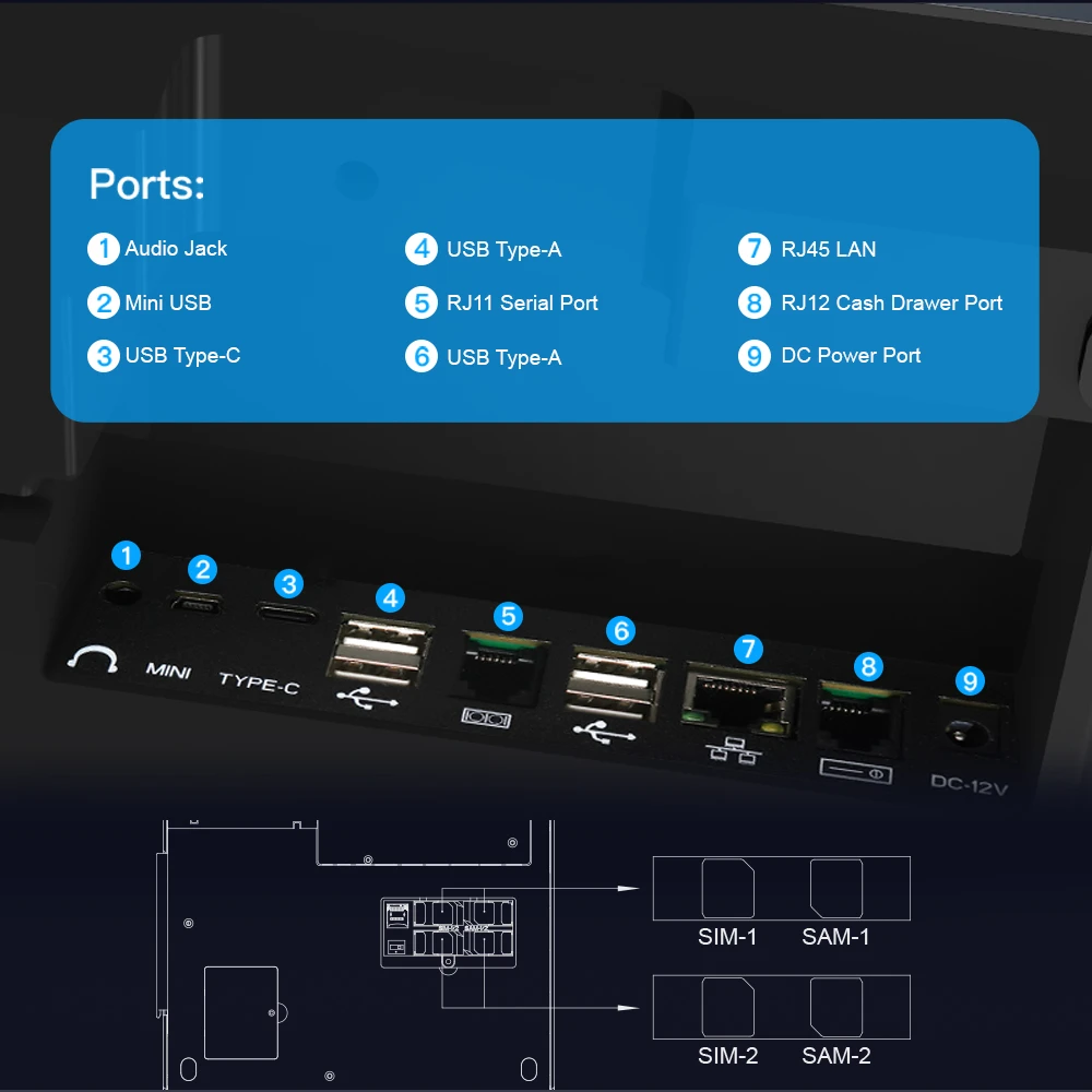 Z100 58mm Restaurant Desktop POS