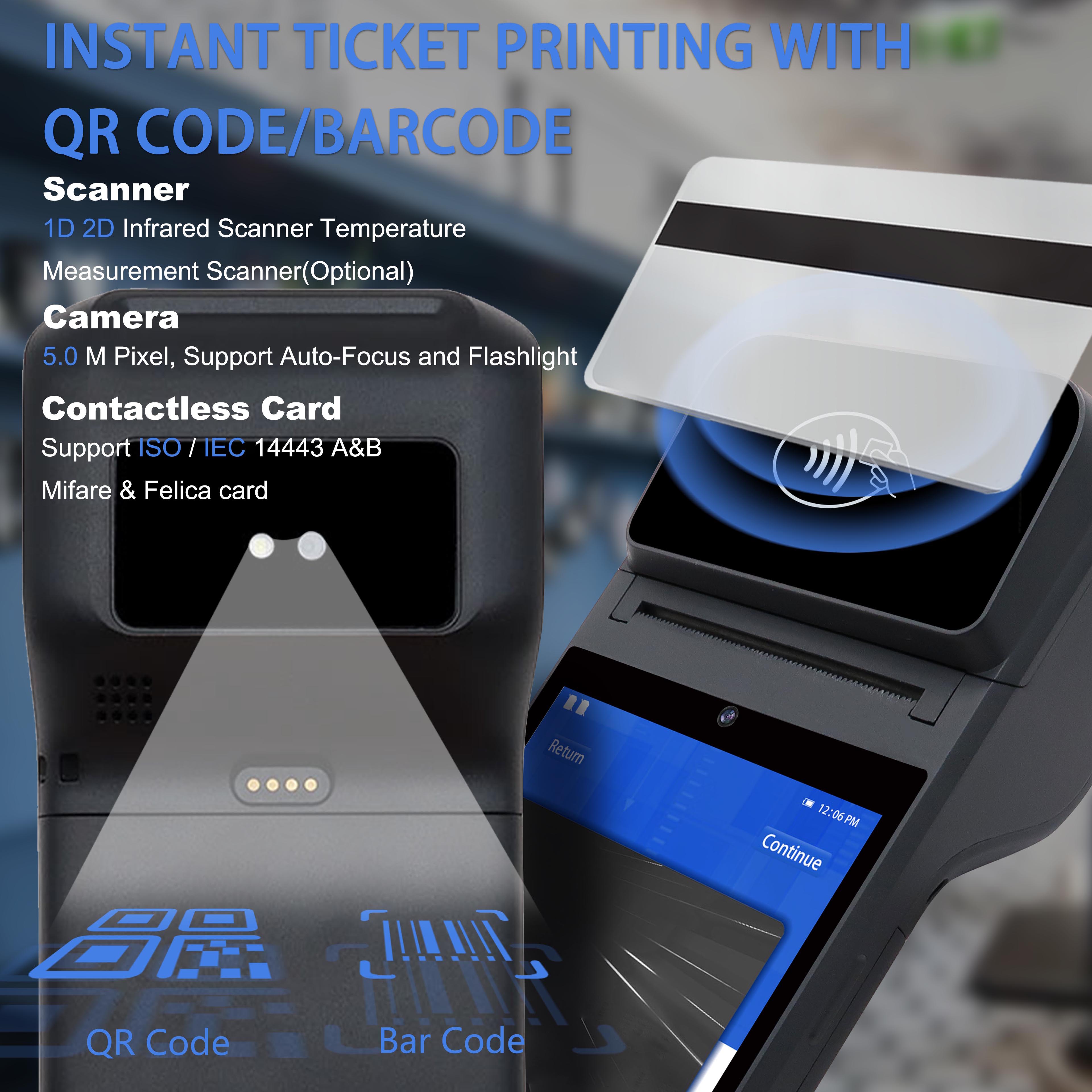 Z92 Dark Blue 58mm Touch Screen POS Machine