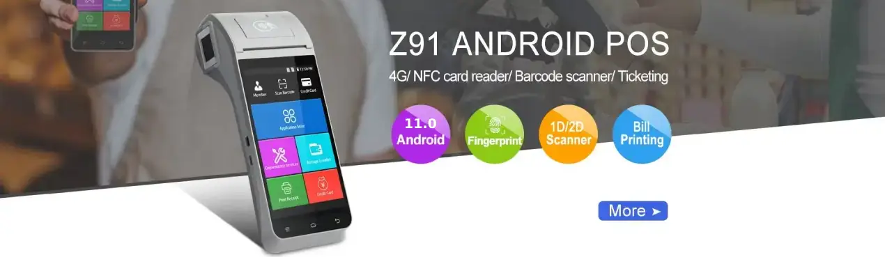 Z91 NFC Barcode Printer Android POS