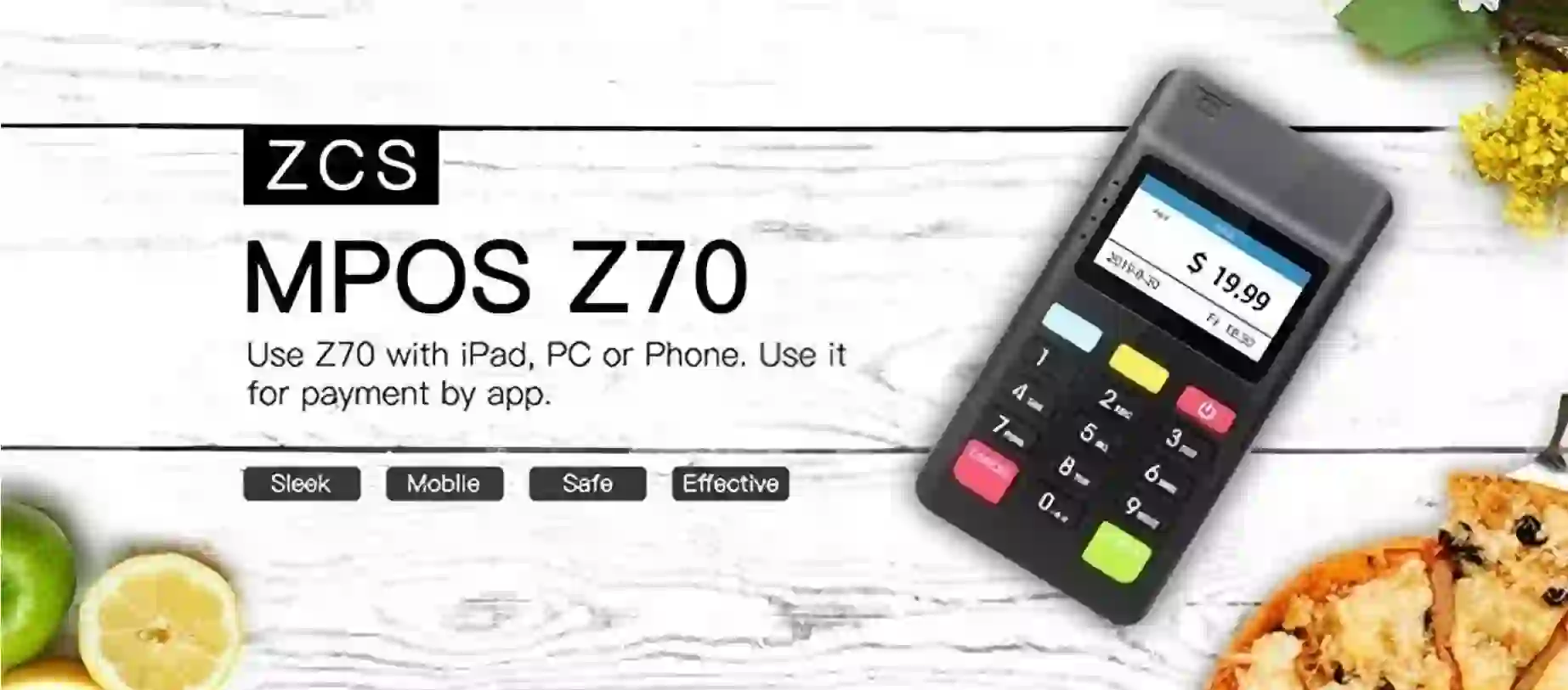 ZCS Z70  Bluetooth 3-in-1 MPOS Terminal