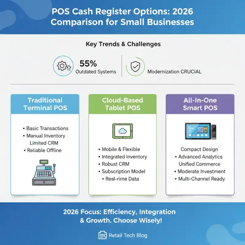 Comparison of Popular POS Cash Register Options in 2026 Comparison of Popular POS Cash Register Options in 2026