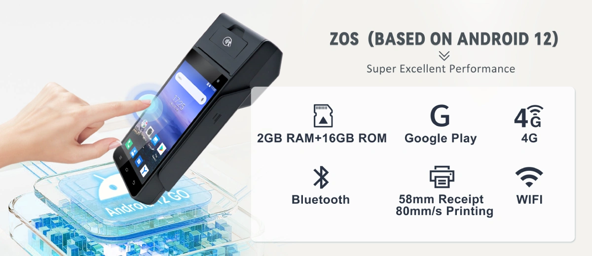 Z90 android smart POS detail — wireless handheld POS terminal overview Z90 android smart POS detail — wireless handheld POS terminal overview