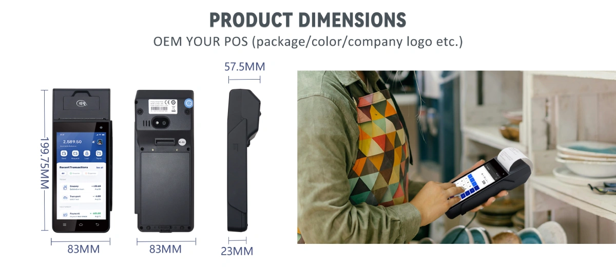 Z90 wireless handheld POS terminal dimensions Z90 wireless handheld POS terminal dimensions