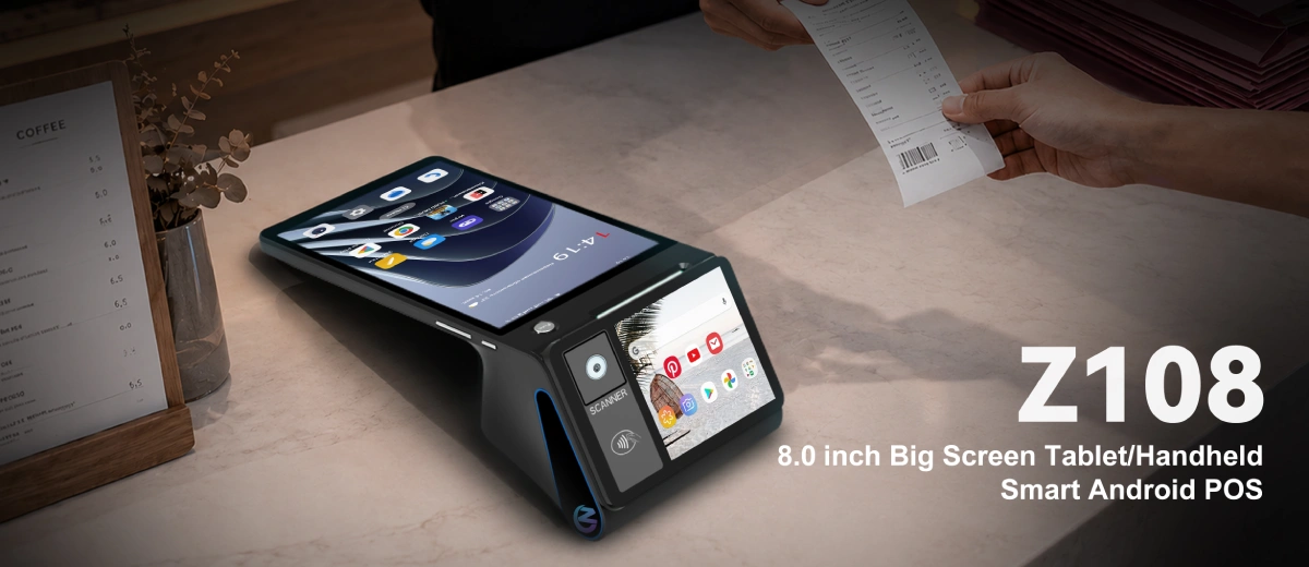 ZCS Z108 dual screen android POS terminal — smart POS payment terminal ZCS Z108 dual screen android POS terminal — smart POS payment terminal