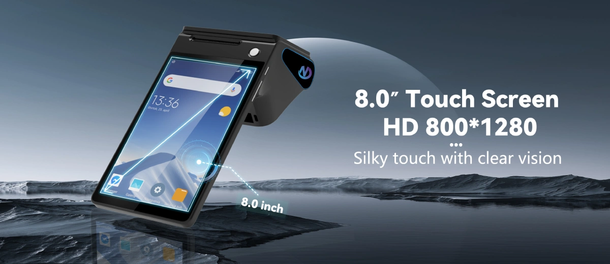 Z108 8-inch android POS tablet main screen — HD touch display smart POS machine Z108 8-inch android POS tablet main screen — HD touch display smart POS machine