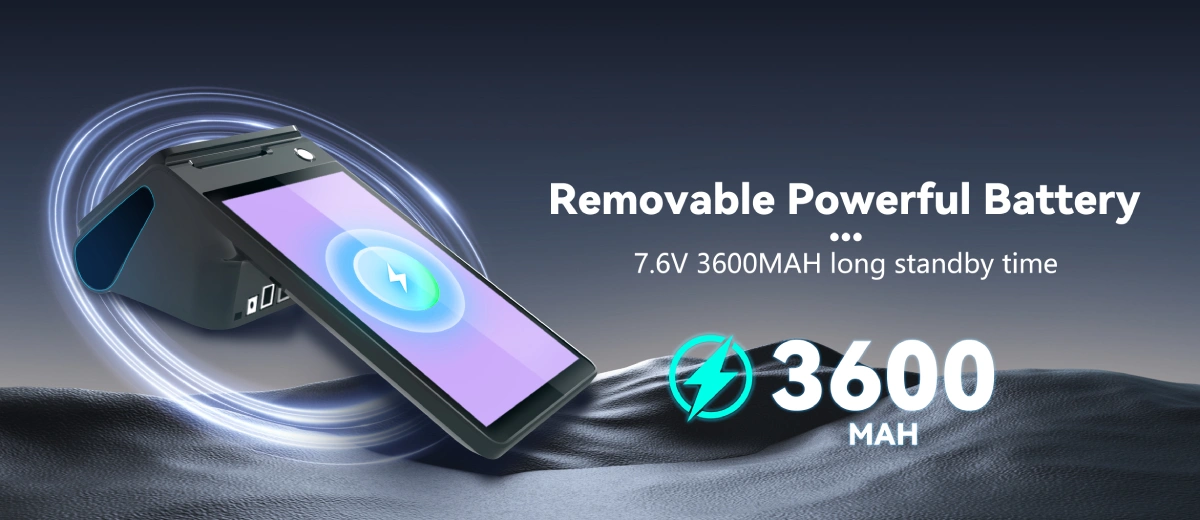 Z108 smart POS machine removable battery — android POS device for all-day operation Z108 smart POS machine removable battery — android POS device for all-day operation
