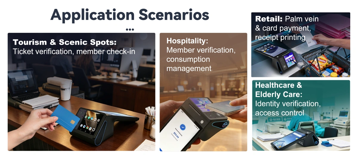 Z108P Palm Vein POS Application Scenarios Z108P Palm Vein POS Application Scenarios