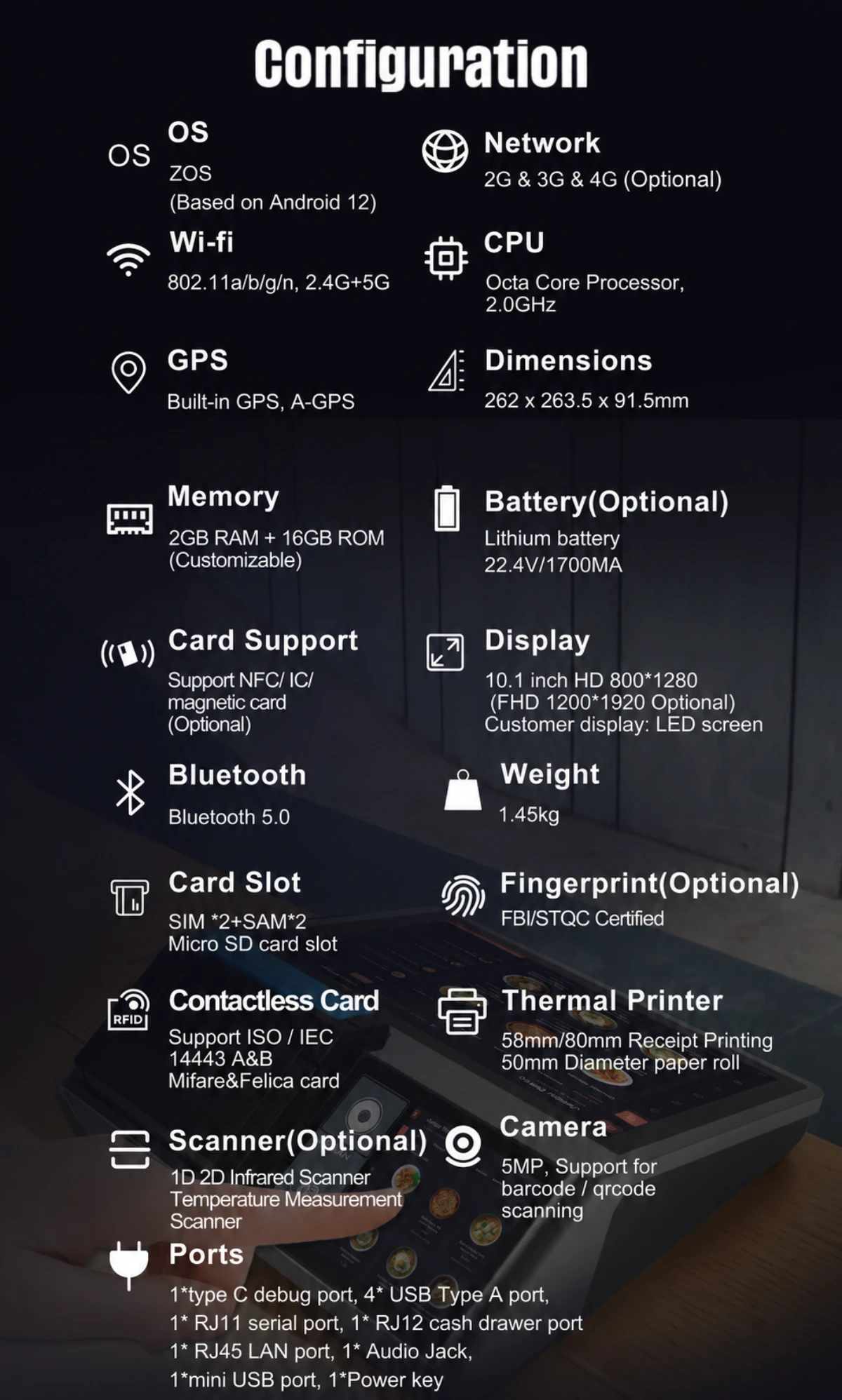 Cash Register POS Z100 Configuration Cash Register POS Z100 Configuration